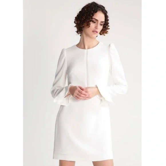 Club Monaco White Long-sleeve Mareah Dress